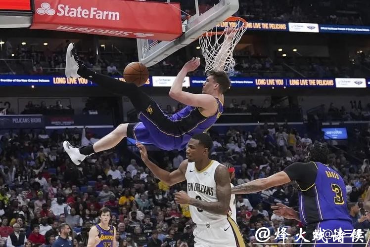 老詹关键三分克内克特27分 湖人险胜鹈鹕5连胜